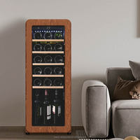 Réfrigérateur à compresseur 60L Armoire à vin en bois Congélateur Commercial Mini Glacière Réfrigérateurs Bar