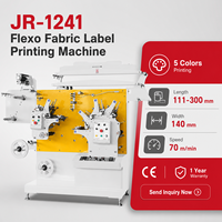 Équipement d'impression d'étiquettes flexo multicolores JR-1241, imprimante flexographique rouleau à rouleau pour tissus et vêtements, impression de marques déposées