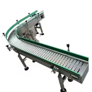 <span class=keywords><strong>90</strong></span> 180 derece konveyör bant dönüş köşe kavisli ağır dönüşümü paslanmaz çelik kavisli çıta zincir torna bant konveyör - Product Image 2