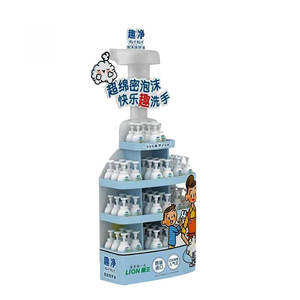 Expositor de Cartón Personalizado, Expositor de Pie, Expositor de Jabón de Manos Azul Espumoso, Plegable, de Cartón Corrugado - Product Image 6