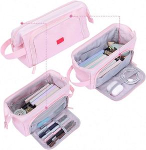Étui/Pochette à crayons grande capacité, échantillon gratuit, grand étui organisé pour fournitures de bureau, trousse de maquillage pour collège et lycée - Product Image 3