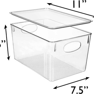 Factory Direct Sale clear Eco Friendly Portable <b>Stackable</b> Plastic <b>Storage</b> <b>Box</b> Lid Custom Size Thickness Silk-Screen Morden - Product Image 5
