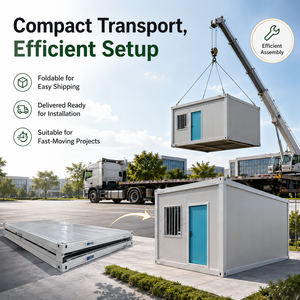 บ้านสำเร็จรูปพับได้ NewGen Tiny Homes แบบตู้คอนเทนเนอร์ ขยายได้ ขนาด 20 ฟุต สำหรับอยู่อาศัย ดีไซน์ทันสมัยเรียบง่าย โครงสร้างแข็งแรง รวดเร็วในการประกอบ - Product Image 6