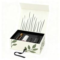 Emballage cosmétique de luxe personnalisé avec gaufrage de logo, laminage mat, recyclable, emballage en carton rigide magnétique, boîtes cadeaux