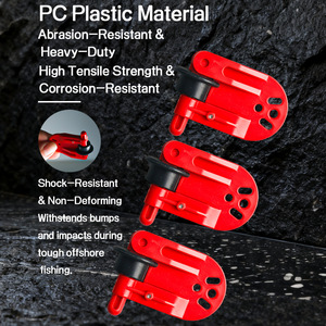 Clip de Liberación para Pesca en Mar, Plástico Rojo y Acero Inoxidable, para Pesca de Arrastre en Agua Salada - Product Image 1