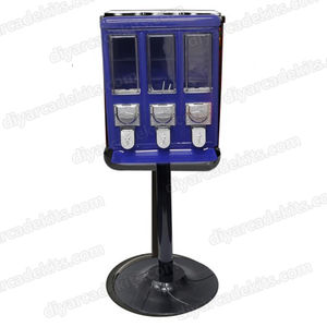 Hot Selling Triple Shop Bulk Gumball Vending Machines 3 Head Automatic Candy Dispenser Machine Stand Plastic 1 Year English - Product Image 3