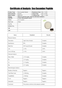 Chiết Xuất Từ Dưa Chuột Biển 80% Peptide Dưa Chuột Biển - Product Image 3