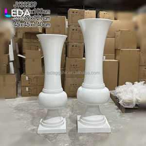 Jarrón Grande Plateado LEDA para Decoración de Bodas, Centro de Mesa, Soporte para Exhibición de Flores para Fiestas y Banquetes - Product Image 2