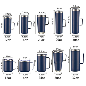 Taza de Café Personalizada de Acero Inoxidable Aislada con Recubrimiento en Polvo de 12oz/14oz, Estilo Americano, Ecológica, para Camping, con Asa y Doble Pared - Product Image 5