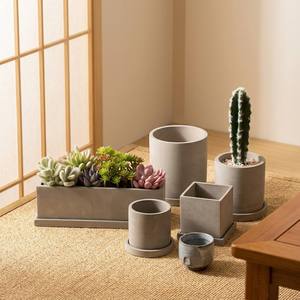 Pot de fleur <span class=keywords><strong>rectangulaire</strong></span> pour plantes vertes, Pot à ciment, décoration de jardin, maison et jardin, 3 tailles, moderne - Product Image 3