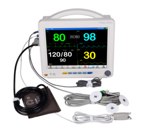 Monitor paziente multiparametrico portatile con ECG 33/5 e analisi aritmia certificata CE per uomo e animali - Product Image 1