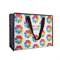 Sac de shopping réutilisable personnalisé avec logo, impression offset haute résistance, non tissé, pour couverture