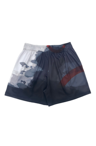 Shorts de basketball mi-longs unisexe sur mesure, style américain, en maille large, tendance, en soie glacée tricotée, pour l'été - Product Image 5