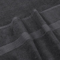 Lot de 2 grandes serviettes de plage en coton absorbant et à séchage rapide, polyvalentes pour usage quotidien, couleur gris