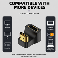 Adaptador Mini HDMI a HDMI de 90 Grados, Nuevo, 180 °   Conector Chapado en Oro 4K60Hz para Cámara de Portátil, Juegos, Hogar y Oficina
