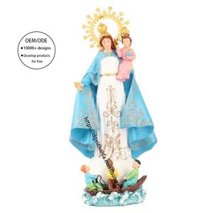 Fabrik großhandel katholische religiöse Statuen Harz christliche Jungfrau Maria Ikone sieben Schwerter Unser Lieben Weib die Jungfrau