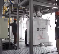Machine de remplissage de sacs jumbo semi-automatique pour le ciment, machine d'emballage de sacs en vrac pour le ciment, ensacheuse de sacs en tonne pour le ciment