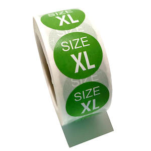 Pegatinas de talla de ropa Rosa personalizadas, vestido redondo, pegatinas de talla de ropa, etiquetas impresas redondas de Color para etiqueta de ropa - Product Image 3