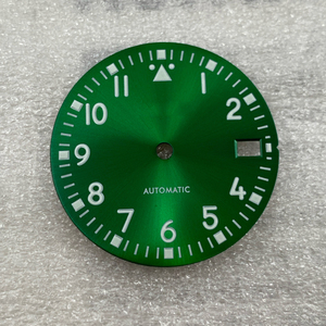 Fabrikanten Op Maat Gemaakte Topkwaliteit Zwart Zilver 316l Roestvrij Staal 28.5Mm Horlogewijzer Nh35 Groen Super Lichtgevend Horloge Wijzerplaat - Product Image 5