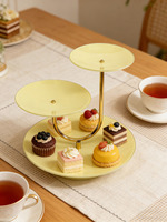 Support à gâteau en verre à 3 niveaux pour la présentation de desserts de mariage et la décoration de fête