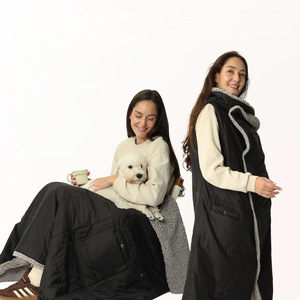 2 In 1 Wearable <b>Heated</b> <b>Blanket</b> Polyester One Size <b>Battery</b> Powered Fast Heating Outdoor Camping Use - Product Image 5