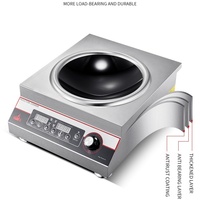 Cuisinière électrique industrielle portable Keyan - 4000W, plaque en cristal poli, cuisinière électrique commerciale simple à bouton-poussoir pour hôtel