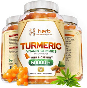 Gummies véganes de curcuma et gingembre à marque privée OEM pour adultes : compléments énergétiques et santé - Product Image 1