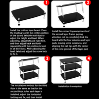 Système de rayonnage modulaire Goomi MRS en acier inoxydable 304, support HiFi en MDF, support anti-choc pour lecteur CD et amplificateur audiophile