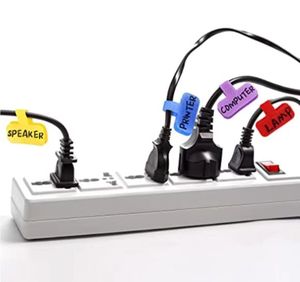 50-pezzo Multi-colore autoadesivo per Velcro gancio & <span class=keywords><strong>Loop</strong></span> nastri facile gestione del cavo cavo e identificazione cavo etichette - Product Image 2