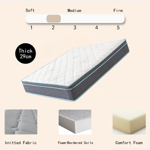 Colchón híbrido muelle, <span class=keywords><strong>espuma</strong></span> y látex, duradero, muy cómodo, antiácaros, ideal para dormir boca abajo - Product Image 4