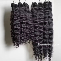 Extensions de cheveux humains naturels bruts du Cambodge, cheveux indiens bouclés bruts en gros, fournisseurs de cheveux humains vierges bouclés birmans