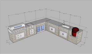 Armoire de cuisine extérieure modulaire Cadre de cuisine extérieur en aluminium Module de cuisine en acier inoxydable 304 pour barbecue <span class=keywords><strong>Pierre</strong></span> frittée - Product Image 5