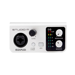 Midiplus Studio <strong>M</strong> Factory Direct Sale 24Bit 192KHz 1 in 2 Out USB <strong>Audio</strong> <strong>Interface</strong> Recording Sound Card for Live Recording - Product Image 1