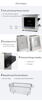 Nouveau Nettoyeur à Ultrasons Électrique Industriel GTSONIC D6 en Acier Inoxydable, Réservoir 6L, 40KHz 150W, Nettoyage à l'Eau Chaude avec Minuteur pour Bijoux