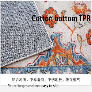 Tappeto antiscivolo in <span class=keywords><strong>lana</strong></span> sintetica <span class=keywords><strong>con</strong></span> supporto in TPR, grande tappeto da tappeto lavabile in lavatrice per camera da letto - Product Image 3