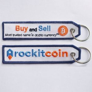 Custom 3D Fabric Anime Embroidery Key Tag Woven Logo Jet Tag for Promotional Keychains & Carabiners - Product Image 3