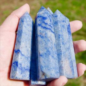 หินคริสตัลอะเวนเจอรีนสีน้ำเงินธรรมชาติขัดเงาสไตล์โบฮีเมียนขายส่ง สำหรับตกแต่งบ้านที่ไม่เหมือนใครและเป็นของขวัญในวันหยุด - Product Image 1