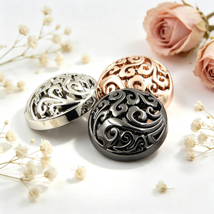 Vintage Hollow Out Round Metal <b>Buttons</b> Multi‑Tone Plated Shank Fastener <b>Buttons</b> For Jacket Blazer Clothing Accessories - Product Image 3