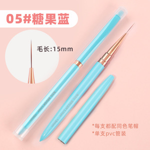 Pinceaux de traçage et de dessin pour nail art en acrylique couleur bonbon, pour la décoration des ongles et l'outillage de beauté (vente en gros) - Product Image 6