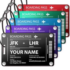 Étiquettes de bagages en alliage d'aluminium personnalisées en gros avec motifs lettres – Étiquettes nominatives pour bagages - Product Image 3