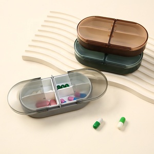 Wholesale Custom Portable Mini Plastic Travel Pill Box <b>Tablet</b> Organizer Case PP Weekly <b>7</b>-Day Capacity Child-Resistant Multicolor - Product Image 1