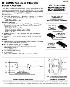 MW7IC18100NB नया मूल 1990 मेगाहर्ट्ज 100W 28V GSM/GSM एज आरएफ <span class=keywords><strong>LDMOS</strong></span> वाइडबैंड एकीकृत पावर एम्पलीफायर MW7IC18100N MW7IC18100NBR1 - Product Image 4