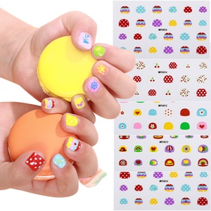 Autocollants 3D pour ongles pour enfants, couleurs vives, écologiques, sûrs, auto-adhésifs, feuilles de décalcomanies pour nail art pour fêtes d'enfants - Product Image 6