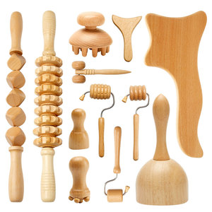 Gute Qualität Holz therapie Massage <span class=keywords><strong>s</strong></span> Holz Gua Sha Roller Stick Lymph drainage - Product Image 2