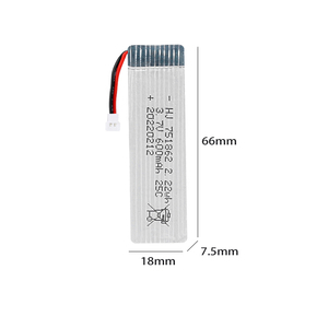 Nhà máy Trung Quốc nhà sản xuất 3.7V 600mAh 751862 Đồ chơi máy bay bằng điều khiển từ xa máy bay lớn mô hình bay không người lái Phụ Kiện Pin - Product Image 1