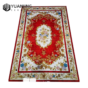 Baldosas de suelo 1200x1800mm porcelana dorada pulida 3D azulejos decorativos Flor de cristal alfombra Patchwork antideslizante Firebrick Villa - Product Image 4