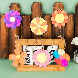 ชุดงานฝีมือ DIY สำหรับเด็ก ขายส่ง ชุดงานศิลปะจากไม้รูปดอกไม้การ์ตูน ของขวัญตกแต่ง พร้อมบริการดรอปชิปปิ้ง - Product Image 4