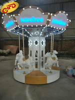 IFD Carrousel à pièces Petit champ de foire Merry Go Round Kids 6 8 Sièges Carrousel Pour Enfants Populaire