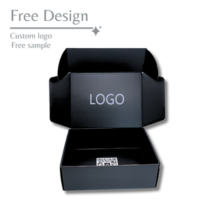 Tùy Chỉnh Thiết Kế Logo In Ấn Giấy Sóng Cứng Bao Bì Các Tông Vận Chuyển Bưu Phẩm Màu Đen Gửi Thư Thuê Bao Hộp - Product Image 1