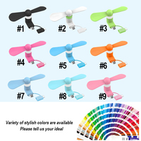 Mini Ventilador USB Tipo C 2 en 1 para Teléfono Celular con Logotipo Personalizado, Regalos Promocionales Personalizados, Ventilador 3 en 1 para Teléfono Móvil para iPhone y Android